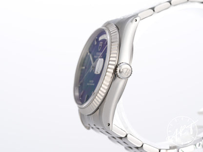 Tudor Prince Day-Date Blue Dial 18K WG & SS Auto Watch 76214 w/ B&P