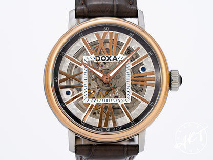 NEW DOXA Grandemetre 18K RG & SS Manual 1000 Pcs Ltd Watch D154RWH w/ BP