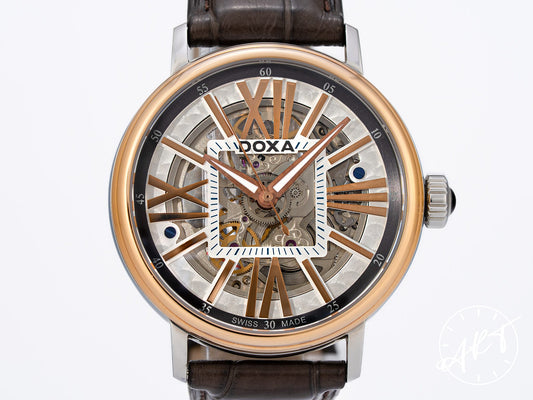 NEW DOXA Grandemetre 18K RG & SS Manual 1000 Pcs Ltd Watch D154RWH w/ BP