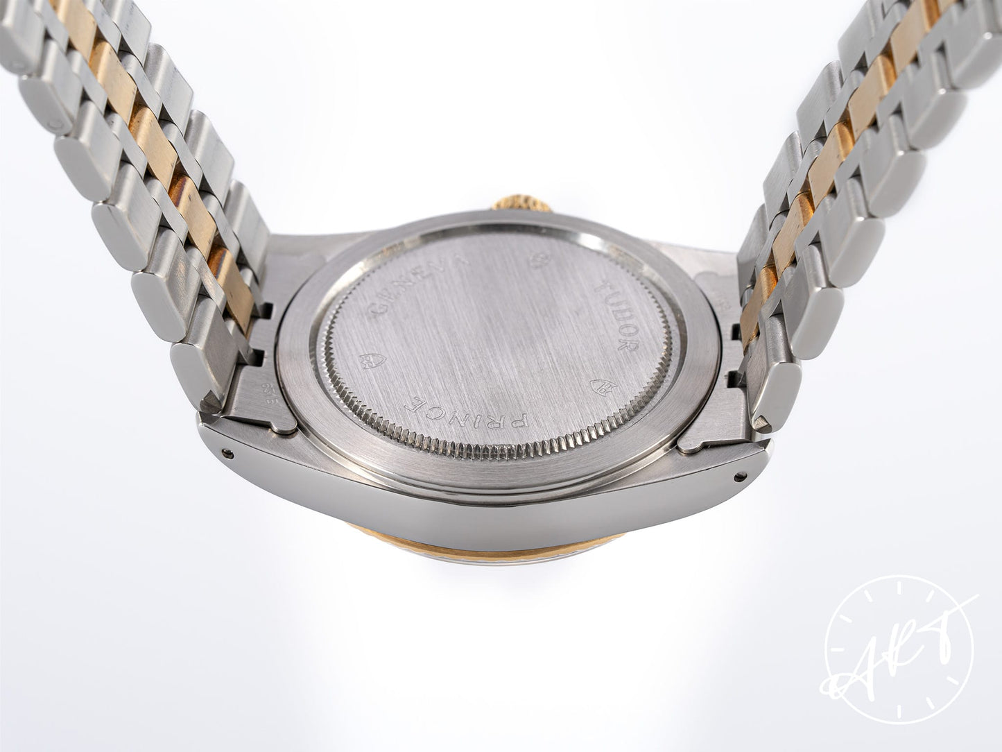 Tudor Prince Day-Date Silver Logo Dial 18K Gold & SS 50th Anniv Watch 76213 w/ Paper