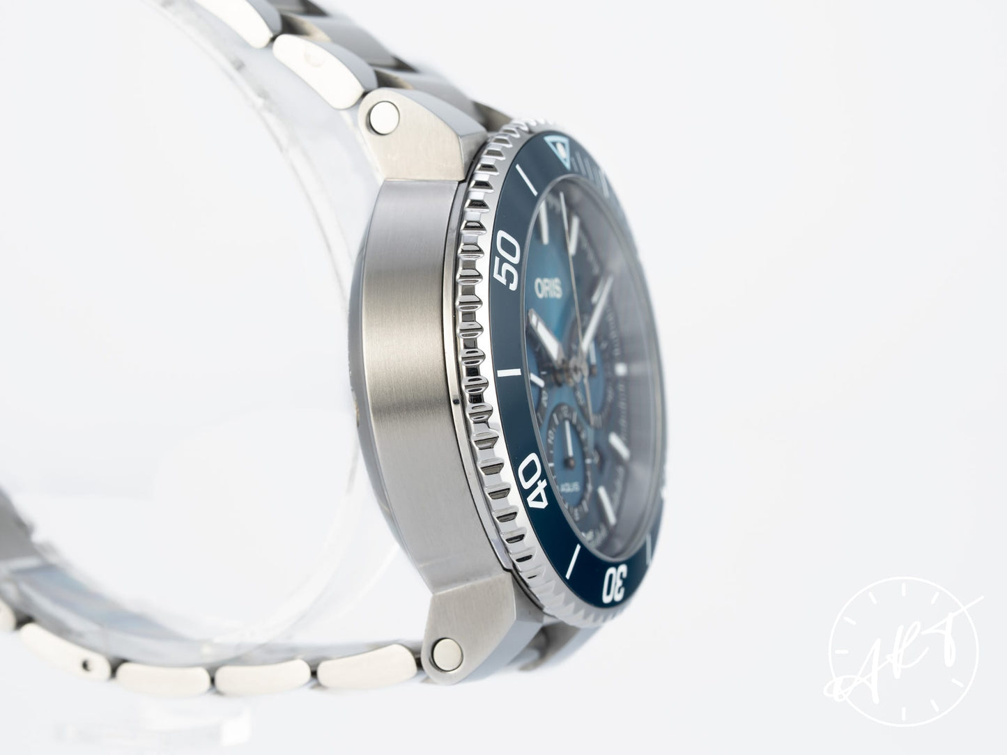 NEW Oris Aquis Chrono 45.5 Blue Dial SS Auto Blue Whale Ltd Ed Watch w/ B&P