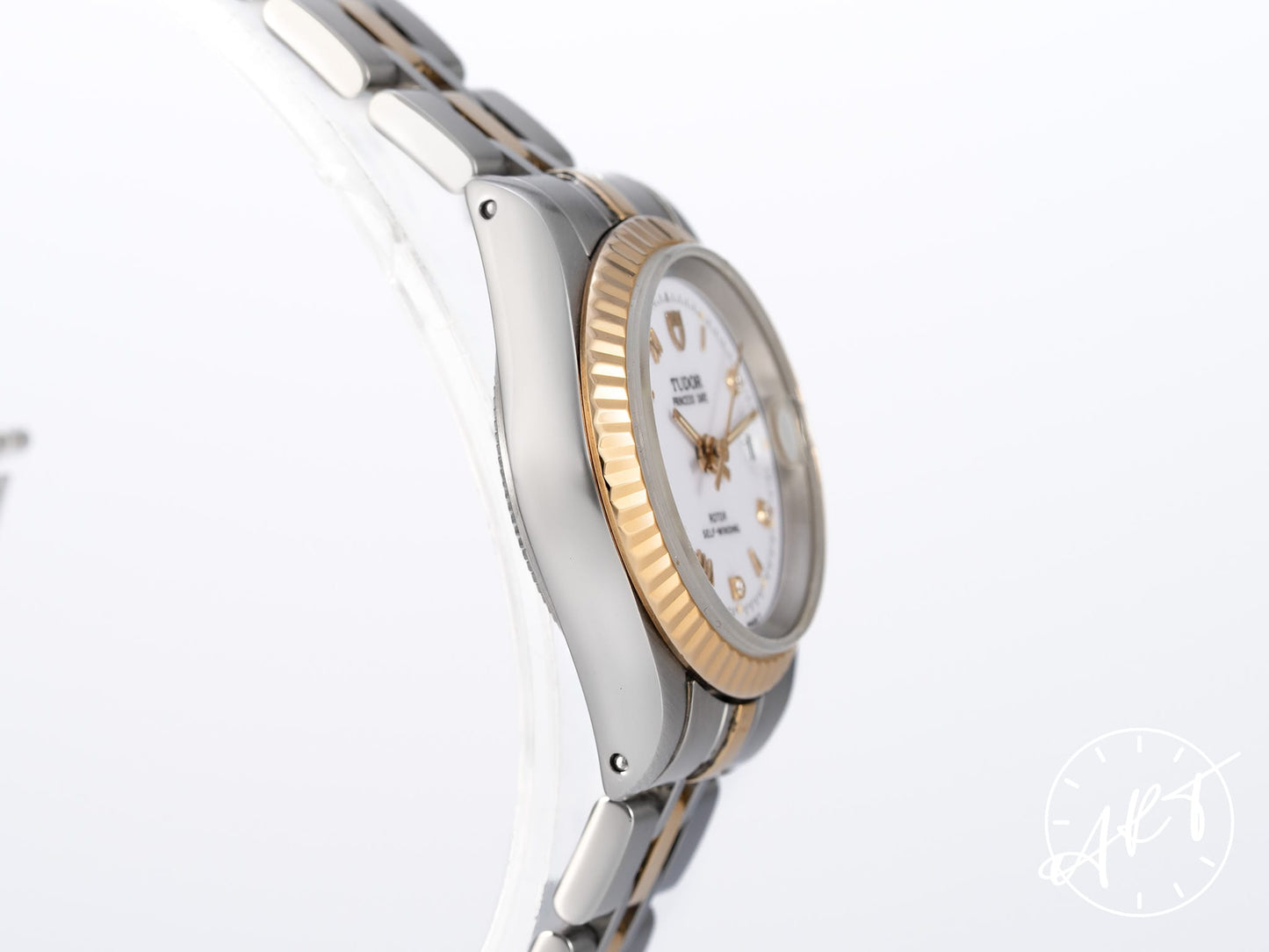 Tudor Princess Date White Diamond Dial Two-Tone 18K Gold & SS Ladies Watch 92413