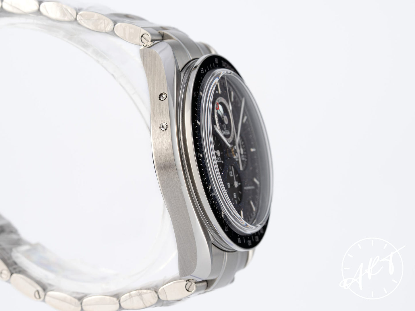 NEW Omega Speedmaster Professional Moonphase Blue Aventurine Dial SS Watch BP
