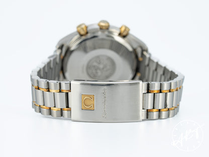 Omega Speedmaster Date 39 Chrono White Dial 18K Gold & SS Watch 3311.20.00
