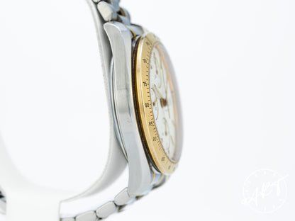 Omega Speedmaster Date 39 Chrono White Dial 18K Gold & SS Watch 3311.20.00