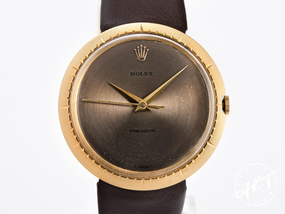 Rolex Oyster Precision Disco Volante Brown Dial “UFO” 18K Gold Manual Watch 9522