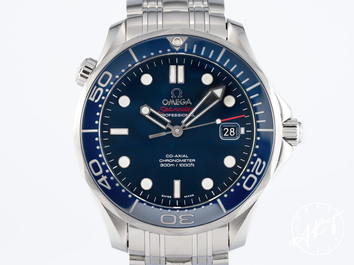 Omega Seamaster Diver 300M Co-Axial Blue Dial Stainless Steel Automatic Watch