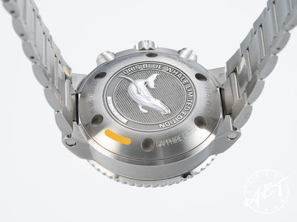 NEW Oris Aquis Chrono 45.5 Blue Dial SS Auto Blue Whale Ltd Ed Watch w/ B&P