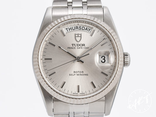 Tudor Prince Day-Date Silver Dial Stainless Steel Automatic Watch 76214