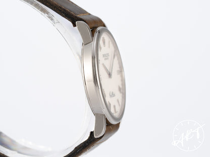 Rolex Cellini Silver Computer Dial 18K White Gold Manual Watch 5115/9 w/ B&P