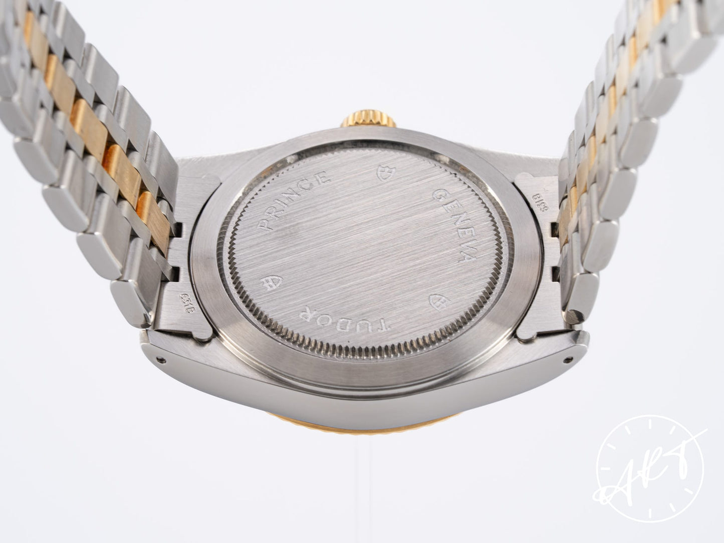 Tudor Prince Day-Date Gold Linen Diamond Dial 18K Gold & SS Watch 76213 BP