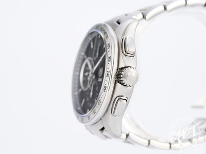 TAG Heuer Link Cal 16 Chronograph Black Dial SS Auto Watch CAT2010 w/ Box