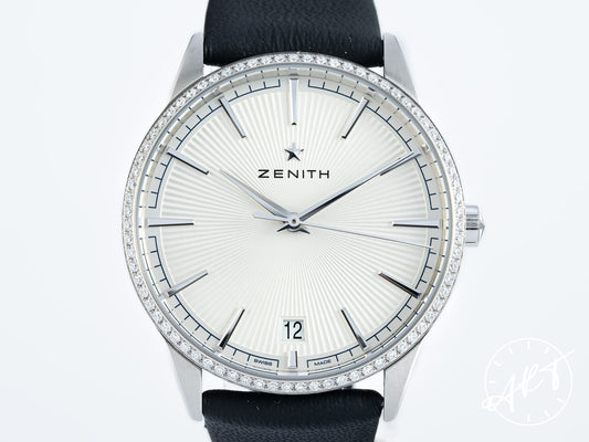 Zenith Elite Classic 36 Silver Dial Stainless Steel Auto Watch w/ Box & Manual