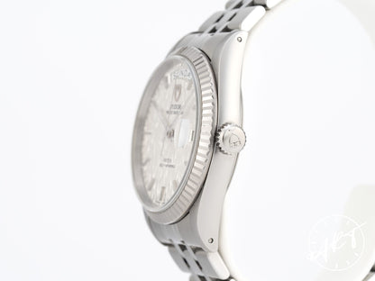 Tudor Prince Day-Date Silver Linen Dial SS Auto Watch 76214