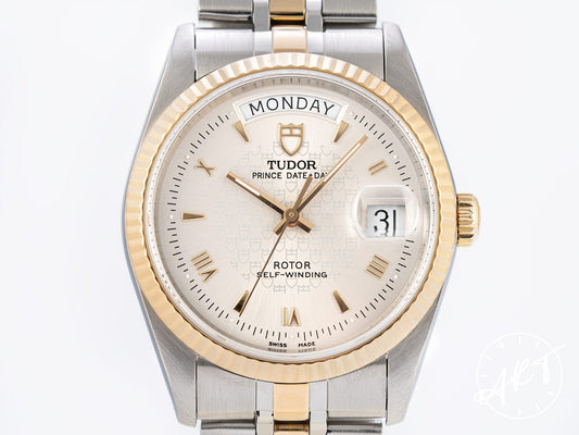 Tudor Prince Day-Date Silver Dial Two-Tone 18K Gold & SS SE Watch 76213