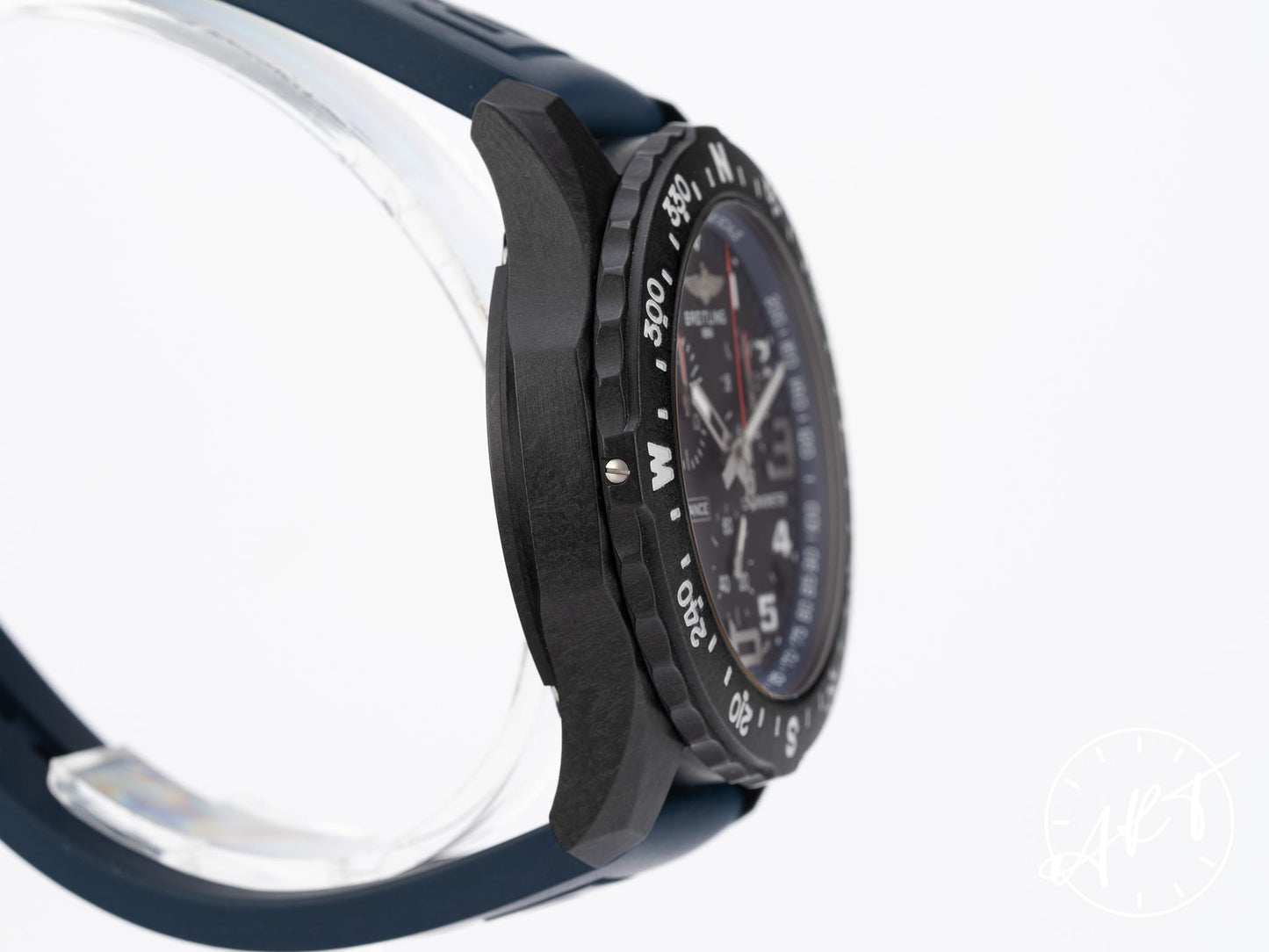 Breitling Endurance Pro 44 Chrono Black SS Quartz Blue Military Watch X82310 BP
