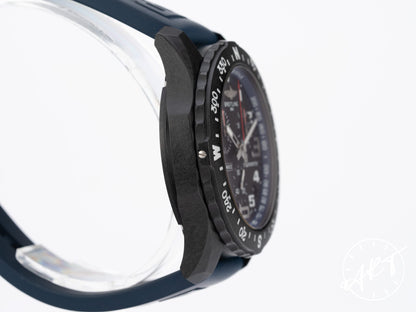 Breitling Endurance Pro 44 Chrono Black SS Quartz Blue Military Watch X82310 BP