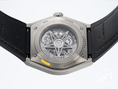 Zenith Defy Classic Skeleton Dial Titanium Automatic Watch w/ Extra Bracelet