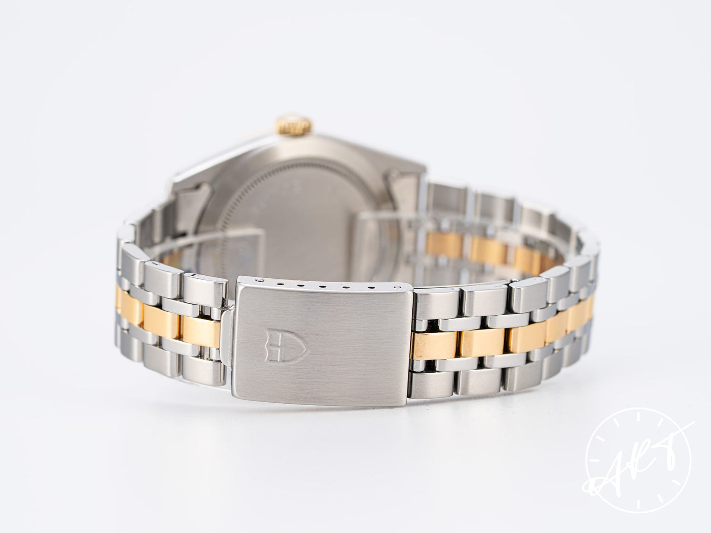 Tudor Prince Day-Date White Diamond Dial 18K Gold & SS Auto Watch 76213