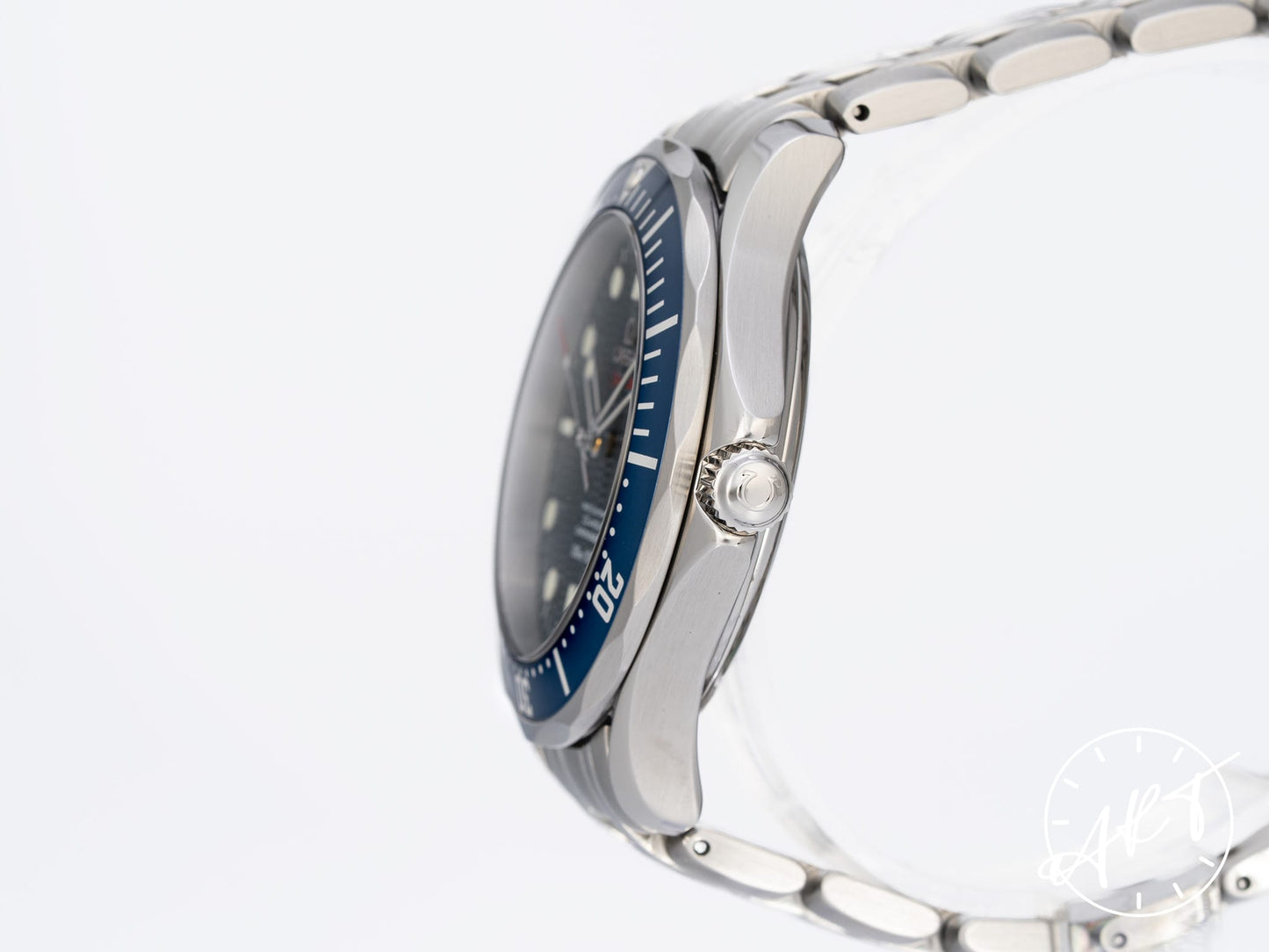 Omega Seamaster 300 Blue Wave Dial SS Auto Diver Watch 2220.80.00 w/ B&P