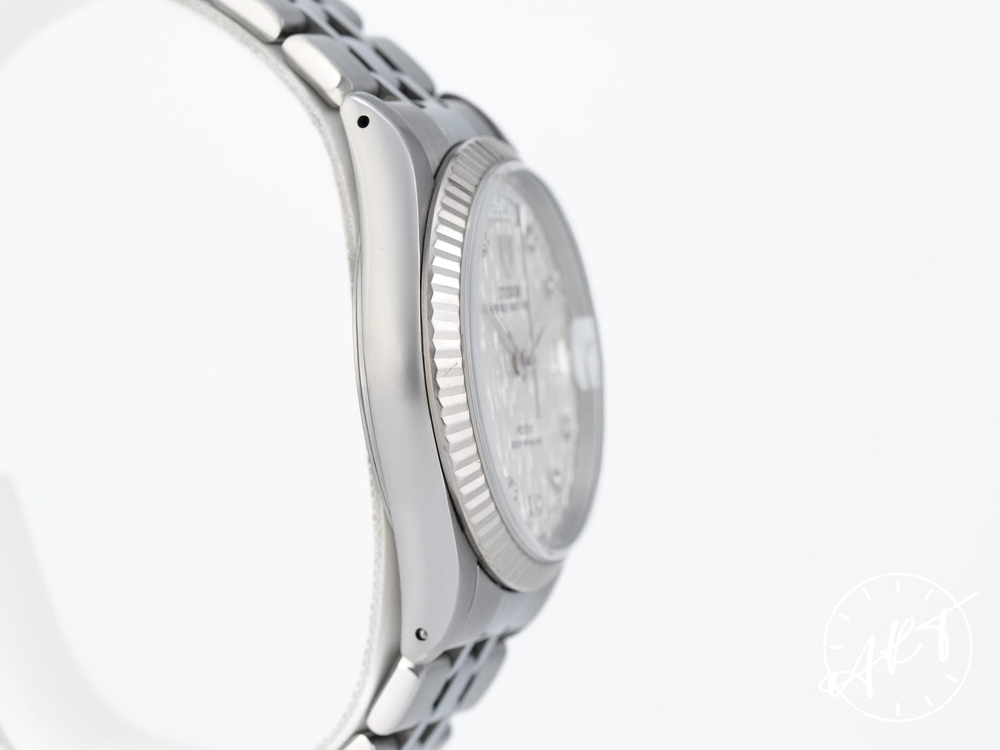 Tudor Prince Day-Date Silver Linen Diamond Dial SS Auto Watch 76214 BP