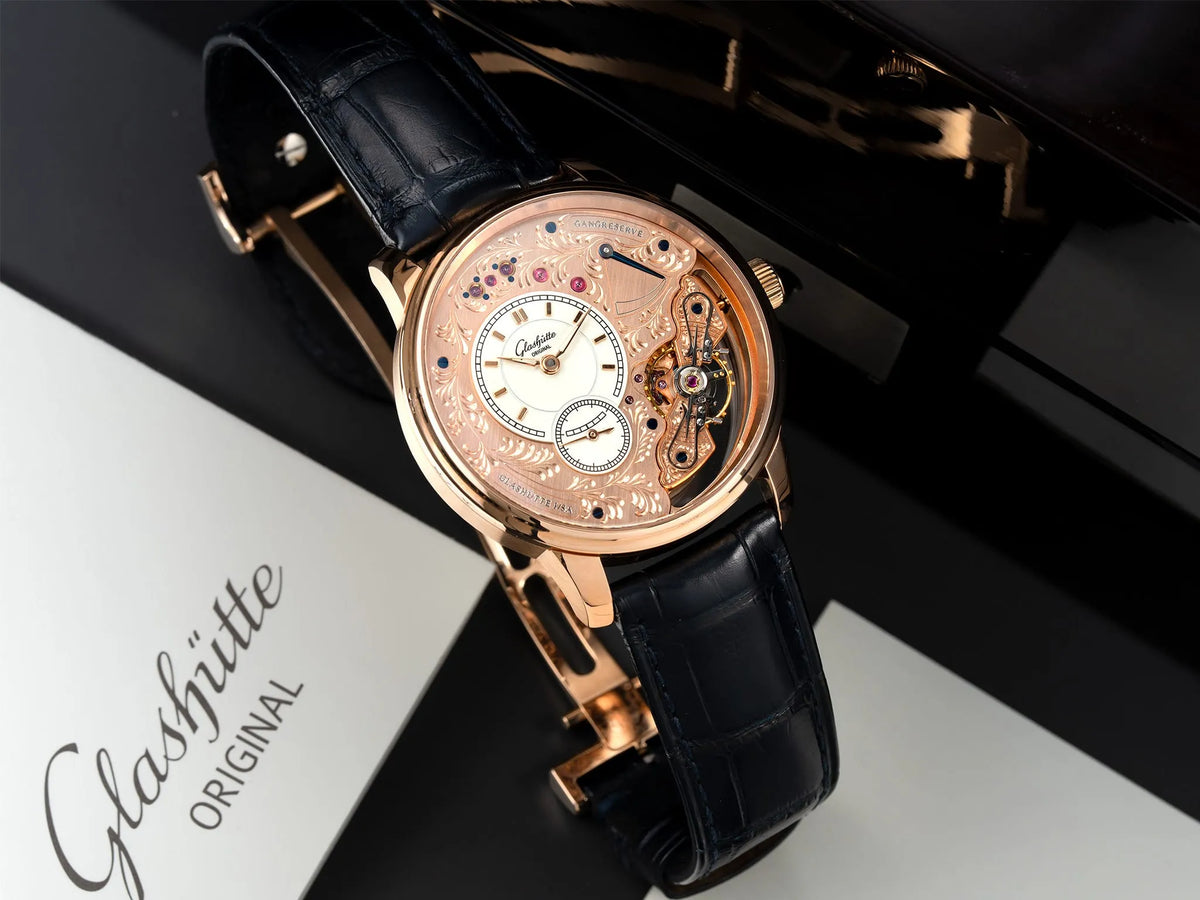 Glashütte Original PanoInverse RG & White Dial 18K RG Manual 25 Pcs Ltd Watch BP