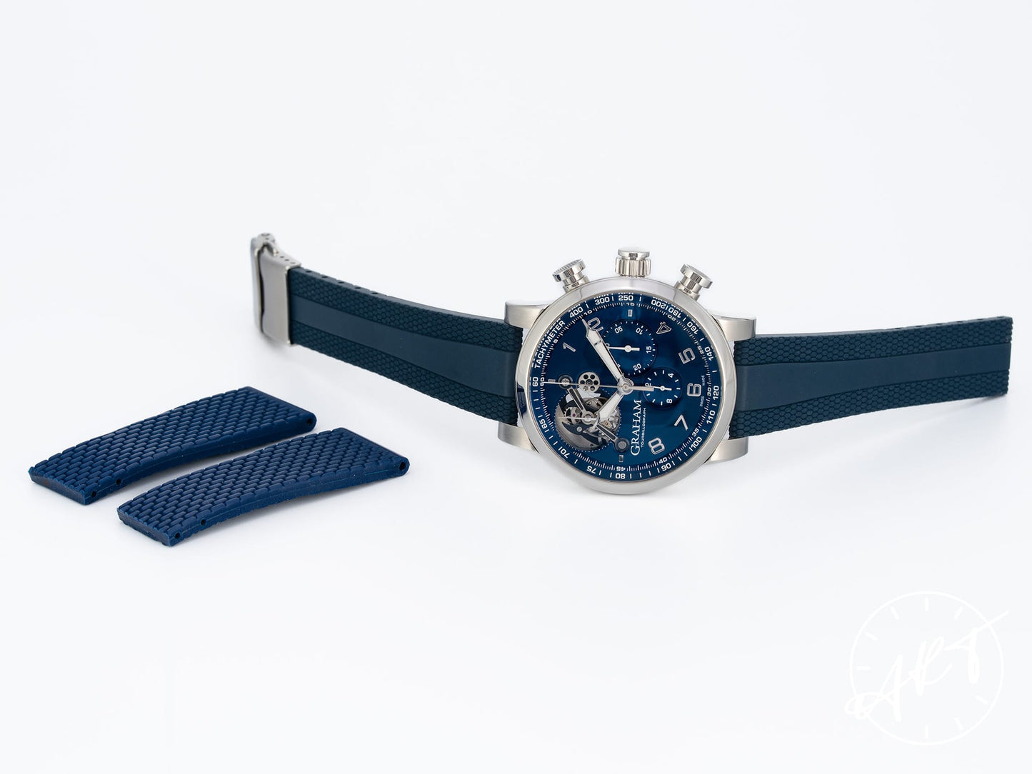 Graham Silverstone Tourbillograph Tourbillon Blue Dial SS 50 Pcs Ltd Watch 2TSAS.U02A