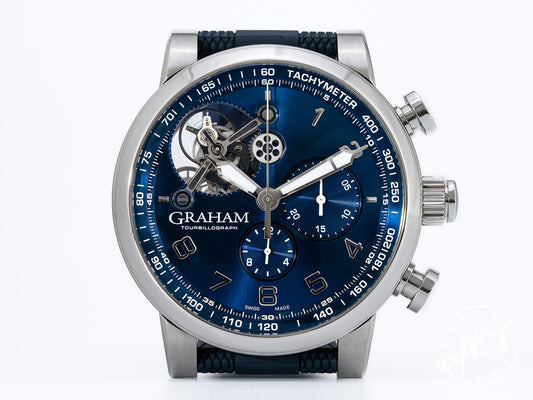 Graham Silverstone Tourbillograph Tourbillon Blue Dial SS 50 Pcs Ltd Watch 2TSAS.U02A