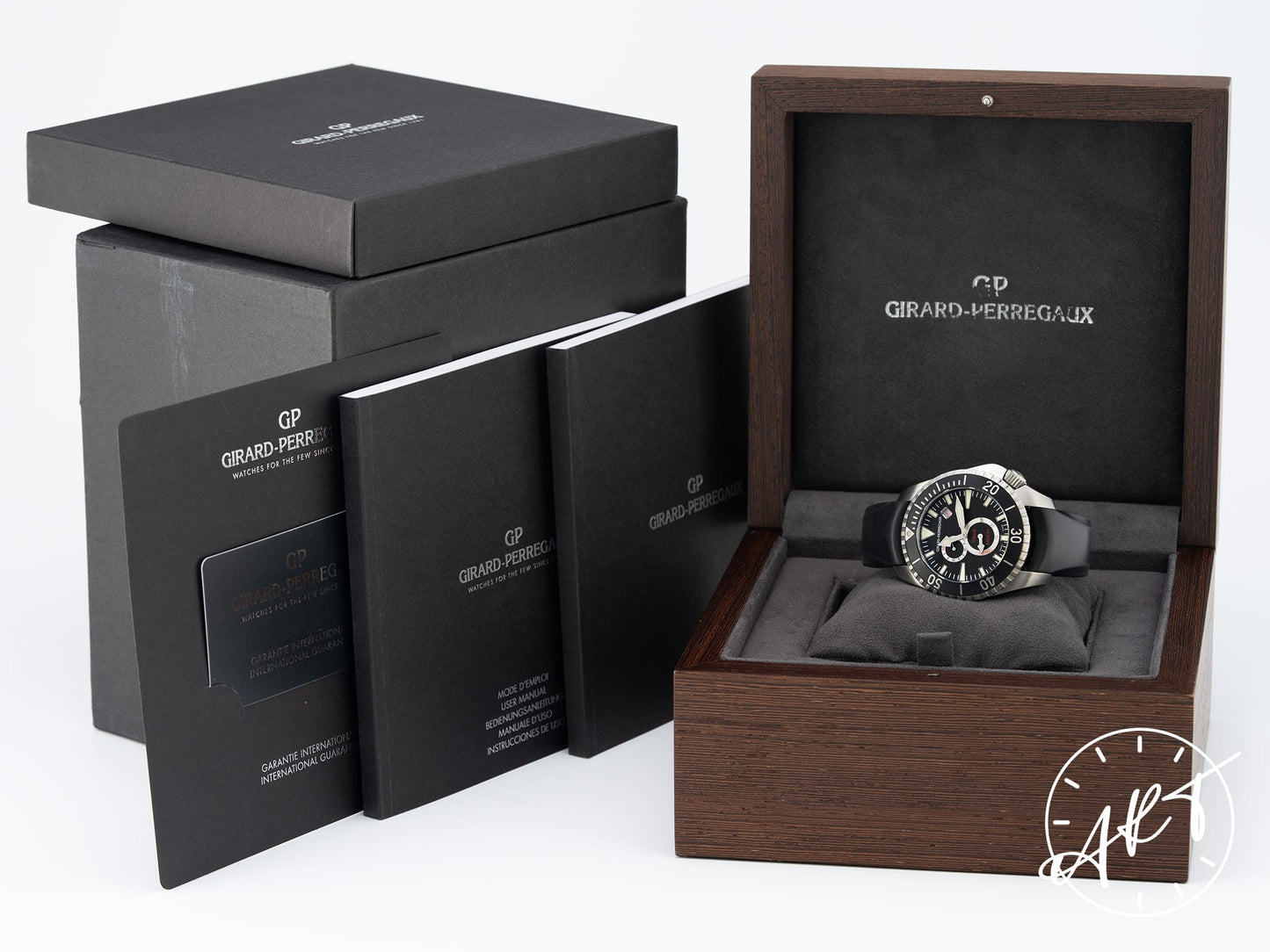 Girard-Perregaux Sea Hawk Pro II 1000M Black Dial SS Auto Diver Watch 49950 BP