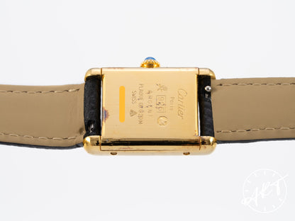 Cartier Tank Must de Cartier Vermeil et Cadran Creme Manual Wind Watch