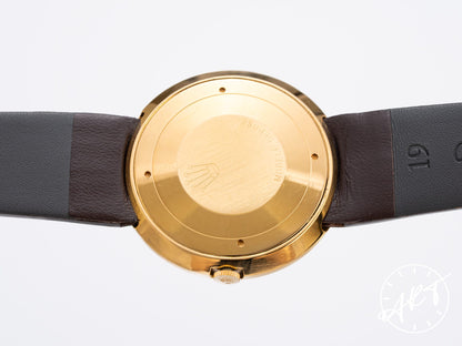 Rolex Oyster Precision Disco Volante Brown Dial “UFO” 18K Gold Manual Watch 9522