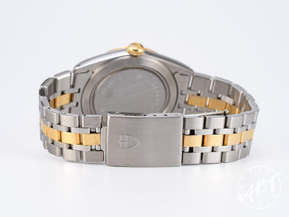 Tudor Prince Day-Date Gold Linen Diamond Dial 18K Gold & SS Watch 76213 BP