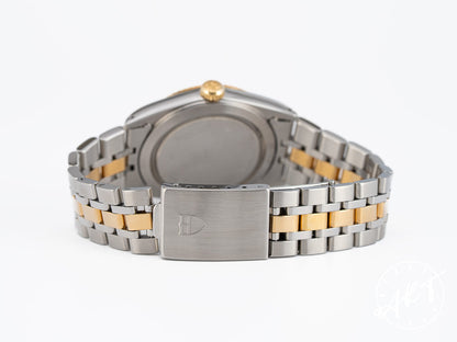 Tudor Prince Day-Date Gold Linen Dial 18K Gold & SS Watch 76213