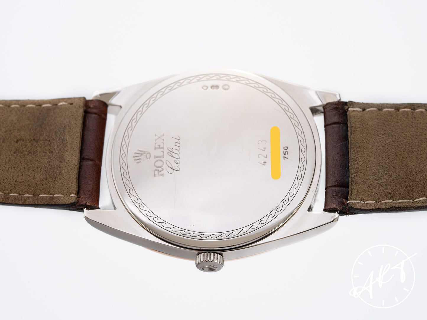 Rolex Cellini Danaos White Dial 18K RG & 18K WG Manual Watch 4243/9 w/ Box