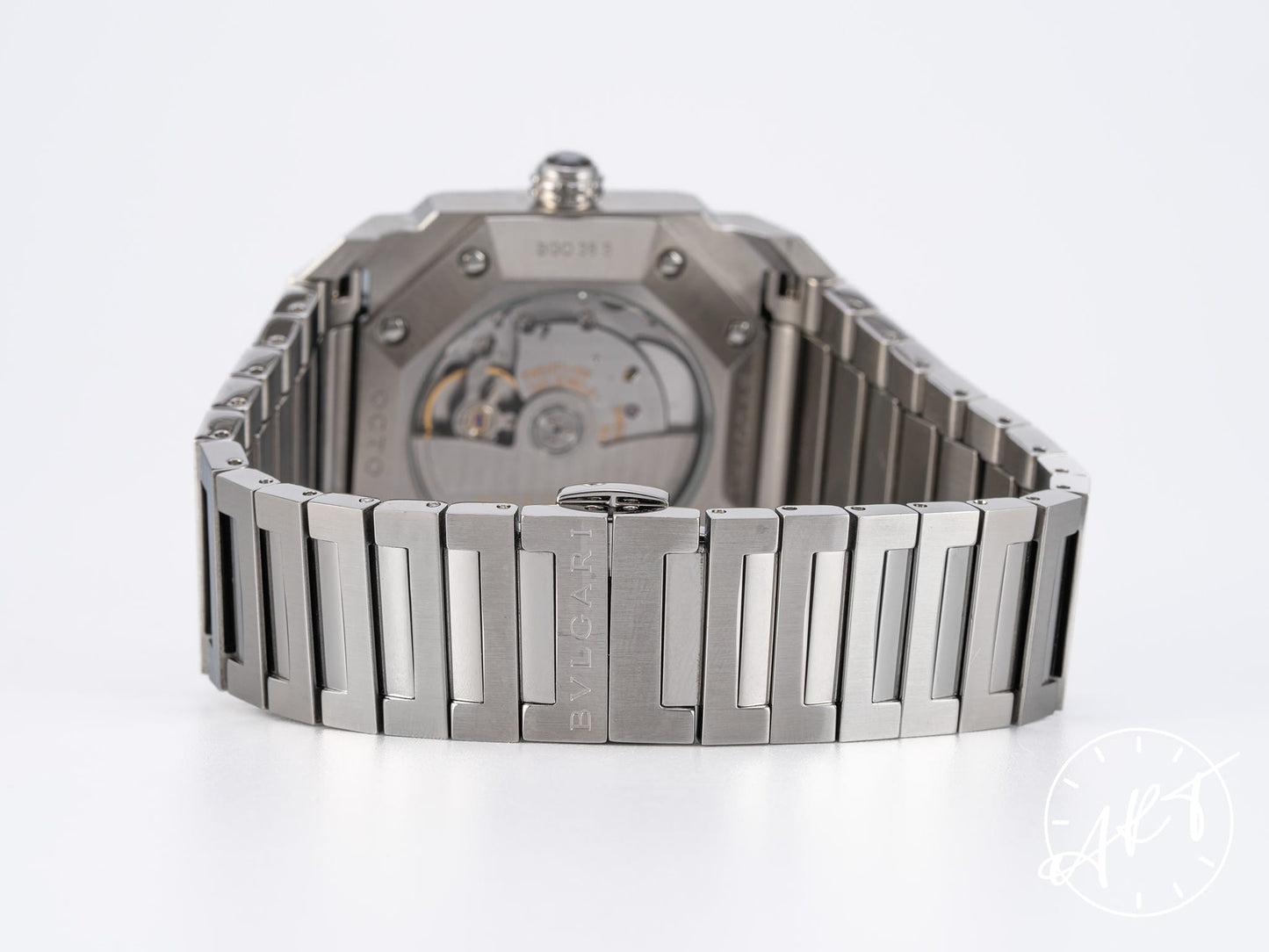 Bvlgari Octo Solotempo 38 Black Dial Stainless Steel Auto Watch BGO 38 S w/ B&P