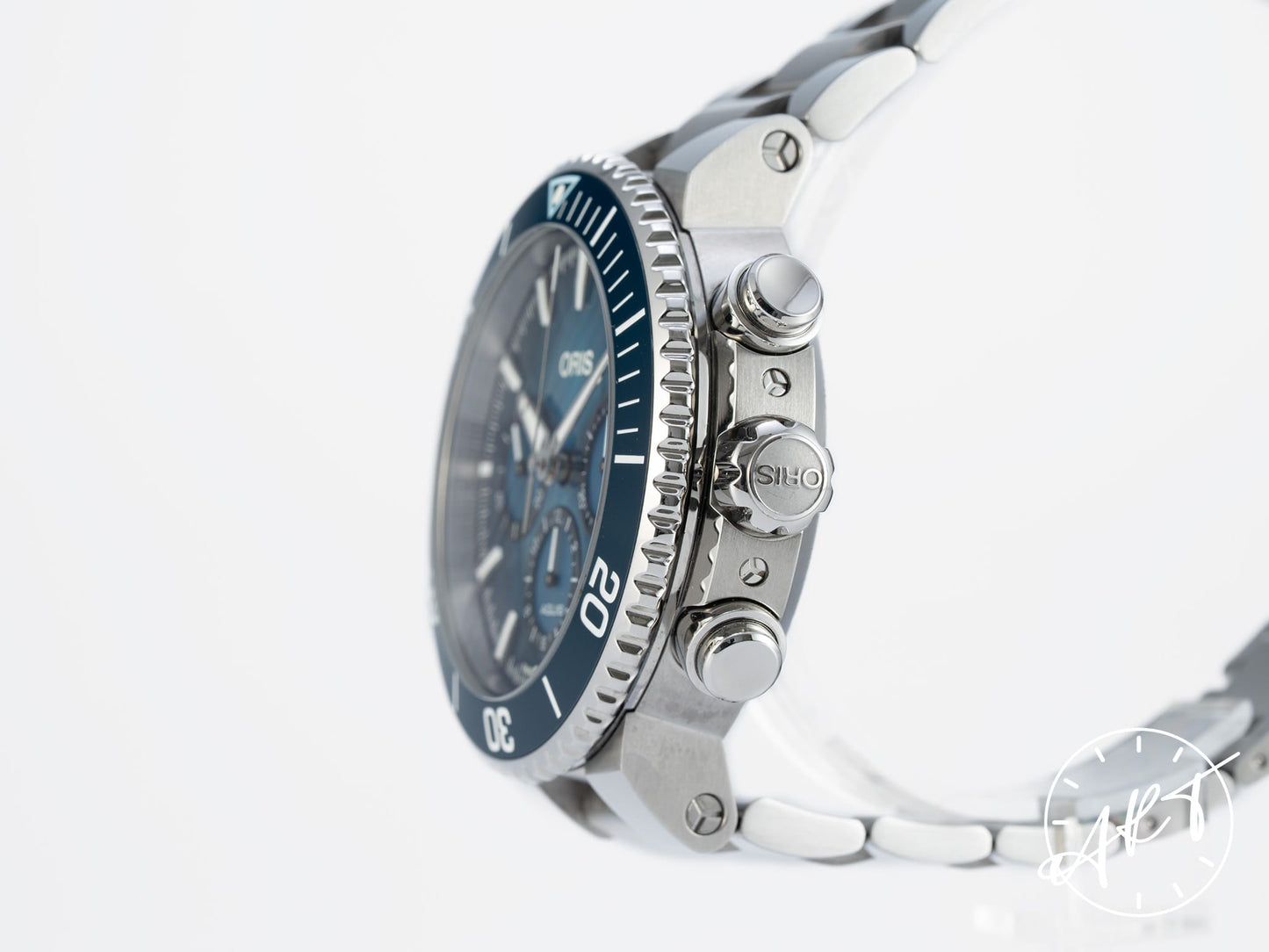 NEW Oris Aquis Chrono 45.5 Blue Dial SS Auto Blue Whale Ltd Ed Watch w/ B&P