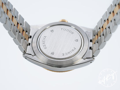 NEW Tudor Prince Day-Date Gold Dial 18K Gold & SS Auto Watch 76213 BP