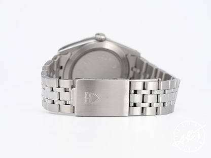 Tudor Prince Day-Date Silver Linen Dial SS Auto Watch 76214