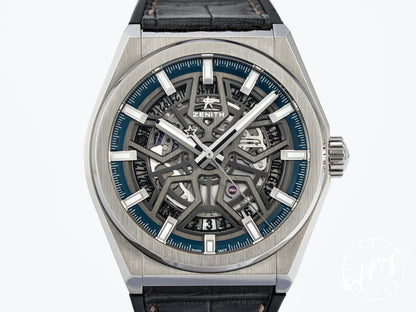 Zenith Defy Classic Skeleton Dial Titanium Automatic Watch w/ Extra Bracelet
