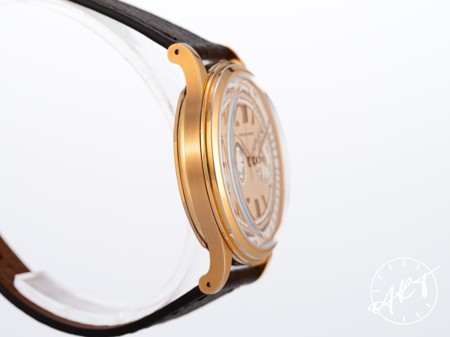 NEW Furlan Marri Sabbia Rosa Chrono Champagne Dial Gold Plated & SS Mecaquartz Watch BP