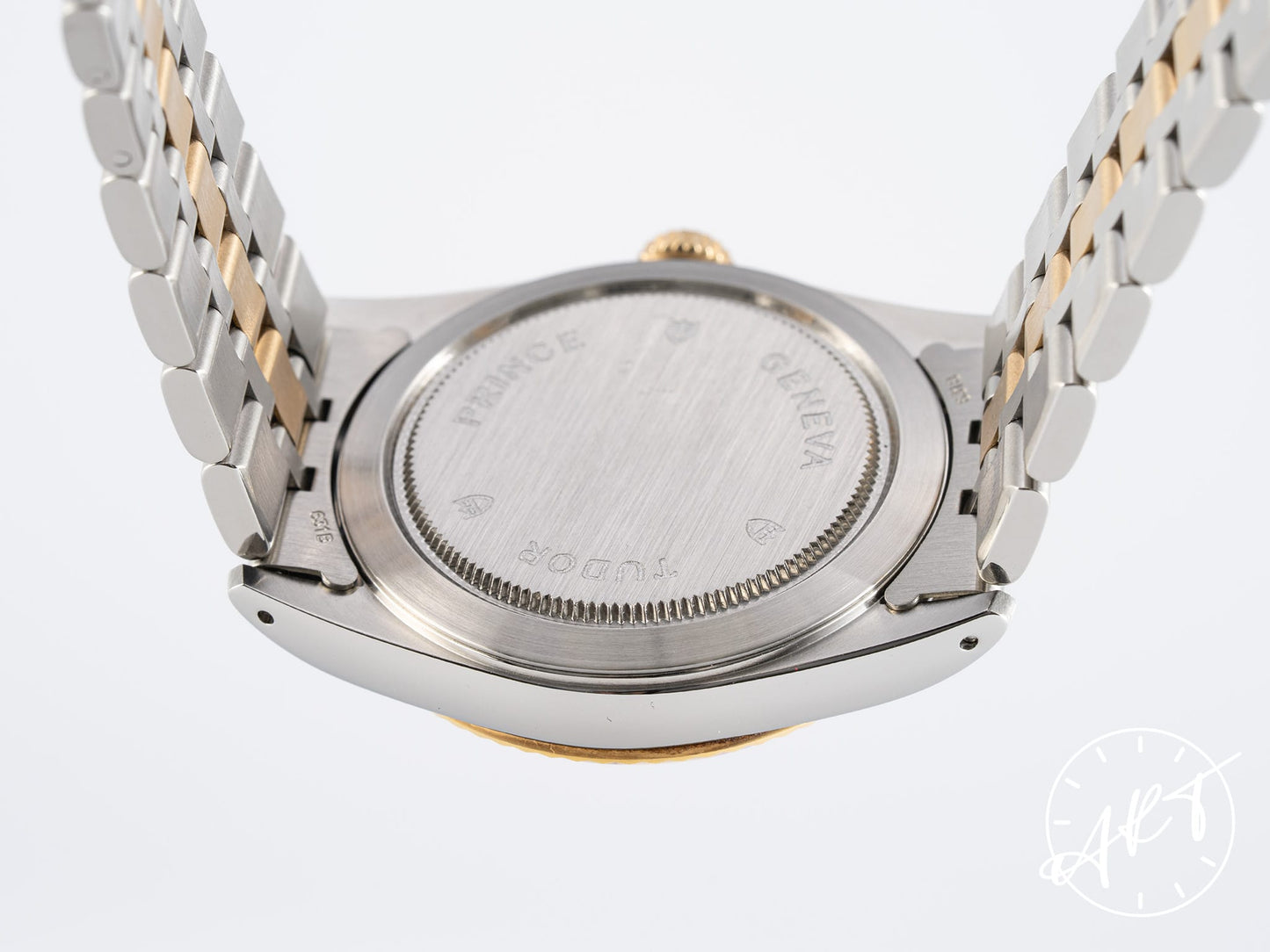 Tudor Prince Day-Date Black Dial Two-Tone 18K Gold & SS Watch 76213 BP