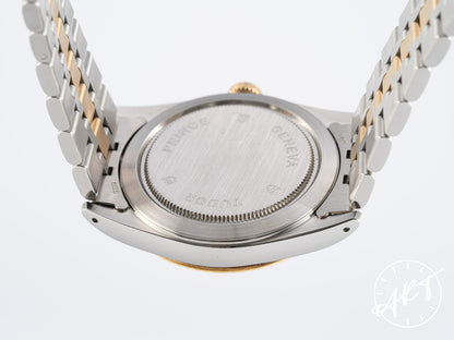 Tudor Prince Day-Date Black Dial Two-Tone 18K Gold & SS Watch 76213 BP