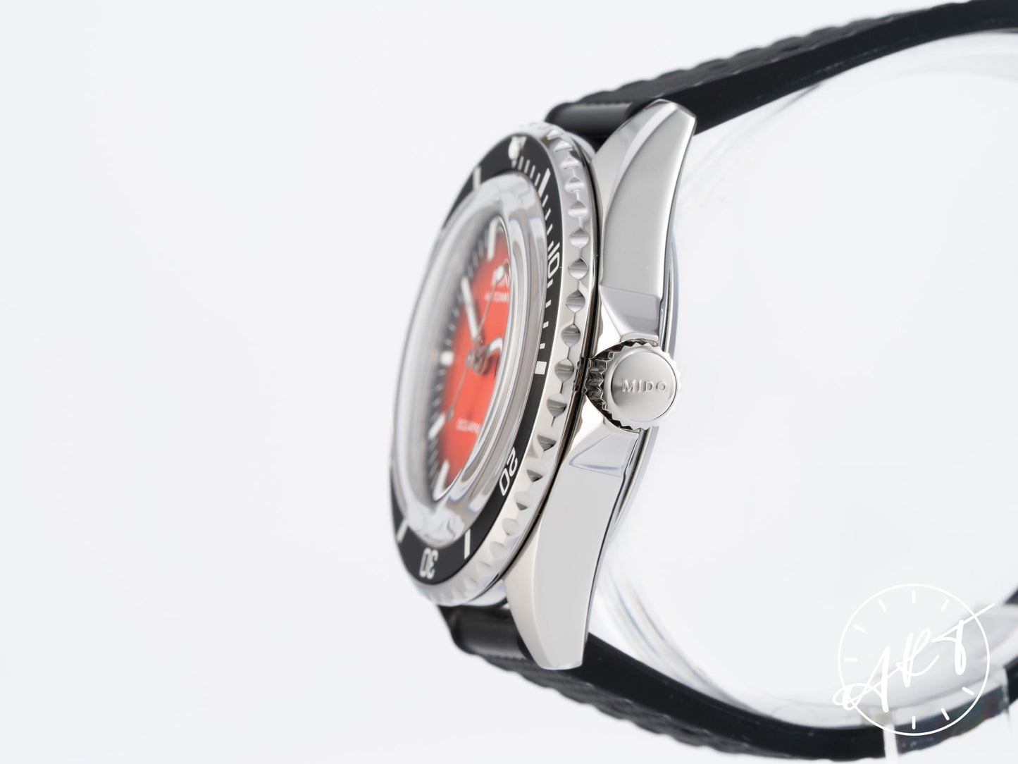 Mido Ocean Star Tribute Gradient Day-Date Red Dial SS Auto Diver Watch w/ Box