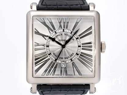 Franck Muller Master Square Silver Dial 18K WG Auto Watch 6000 K SC DT w/ B&P