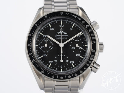 Omega Speedmaster Reduced Black Dial SS Auto Watch 3510.50.00 UNPOLISHED w/ B&P