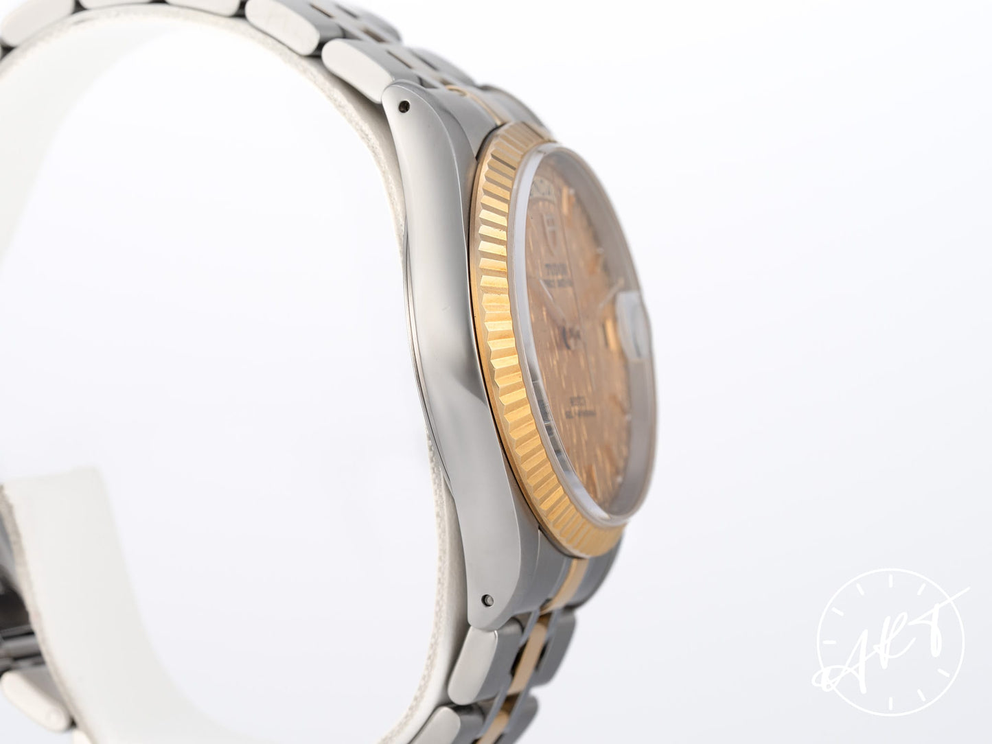 Tudor Prince Day-Date Gold Linen Dial 18K Gold & SS Watch 76213 BP