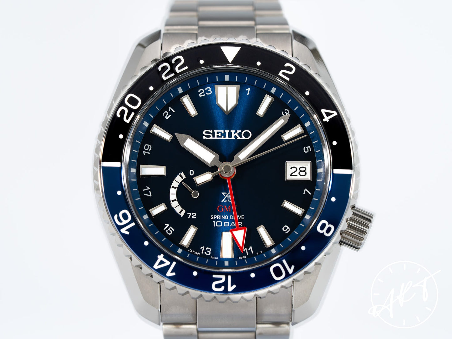 Seiko Prospex LX GMT Blue Dial Titanium Spring Drive Watch SNR033J1 BP