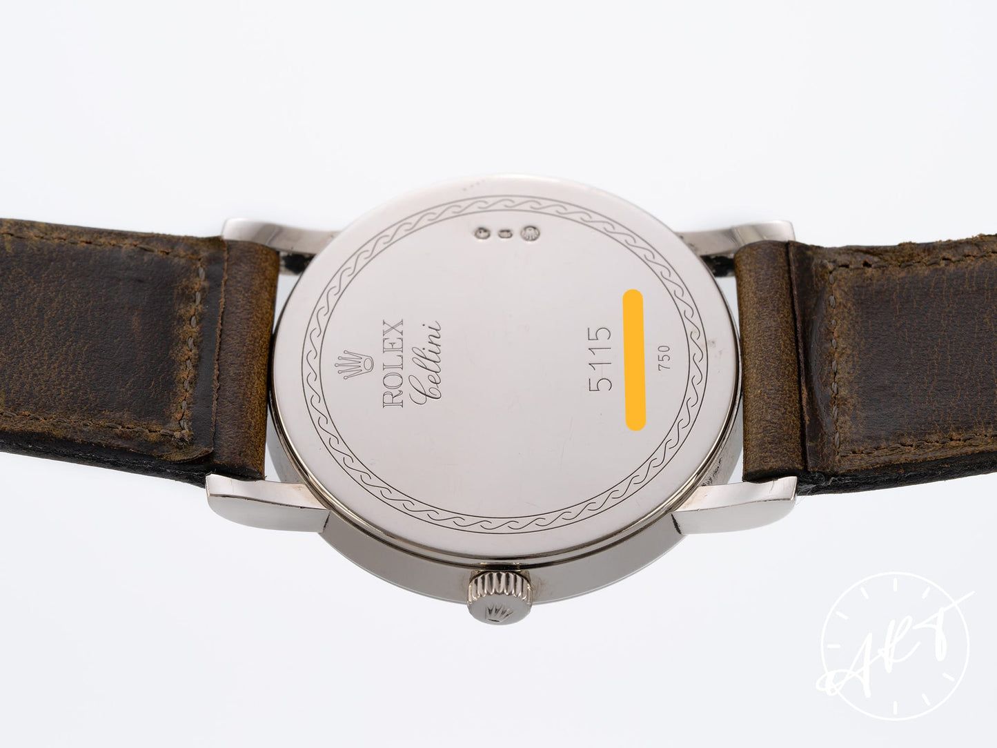 Rolex Cellini Silver Computer Dial 18K White Gold Manual Watch 5115/9 w/ B&P