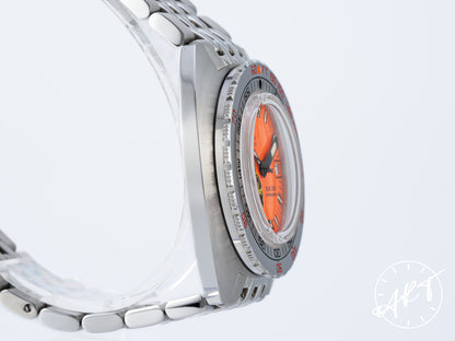 DOXA Sub 300 Orange Dial SS 50th Anniversary "Black Lung" Ltd Ed Watch BP