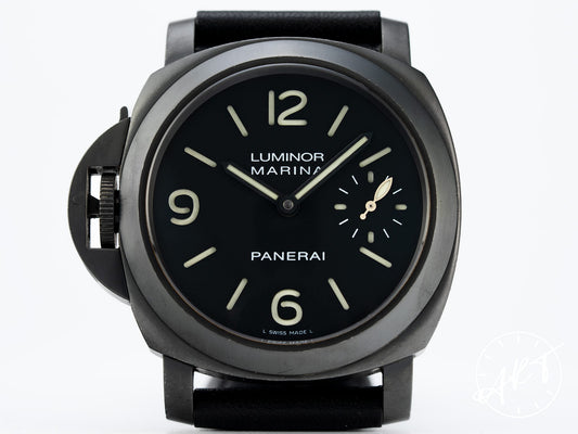 Panerai PAM 26 Luminor Marina Left Handed Black PVD SS SE Watch PAM00026 BP